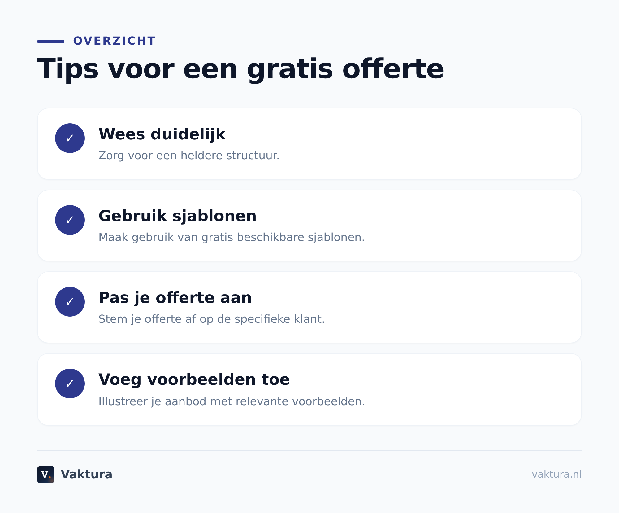 Wat houdt een goede offerte in?